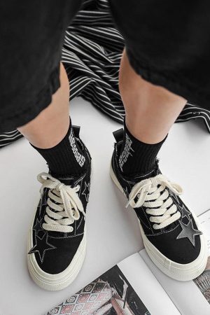Concert Outfit Retro Star Canvas Shoes
