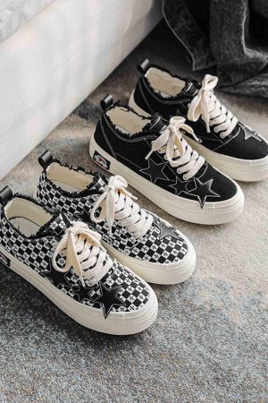 Concert Outfit Retro Star Canvas Shoes