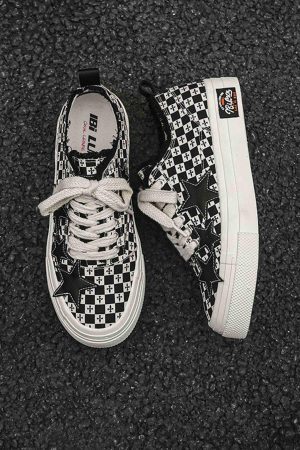 Concert Outfit Retro Star Canvas Shoes