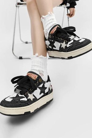 Concert Outfit Retro Star Elements Casual Board Shoes