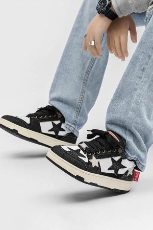 Concert Outfit Retro Star Elements Casual Board Shoes