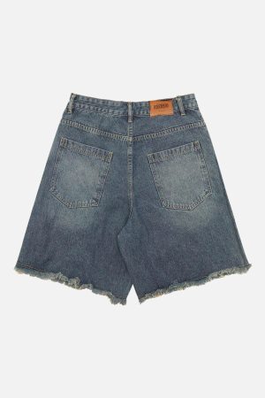 Concert Outfit Retro Stitching Diamonds Embroidery Shorts