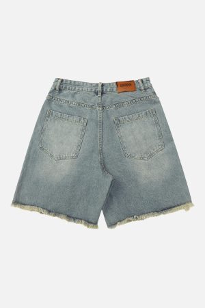 Concert Outfit Retro Stitching Diamonds Embroidery Shorts