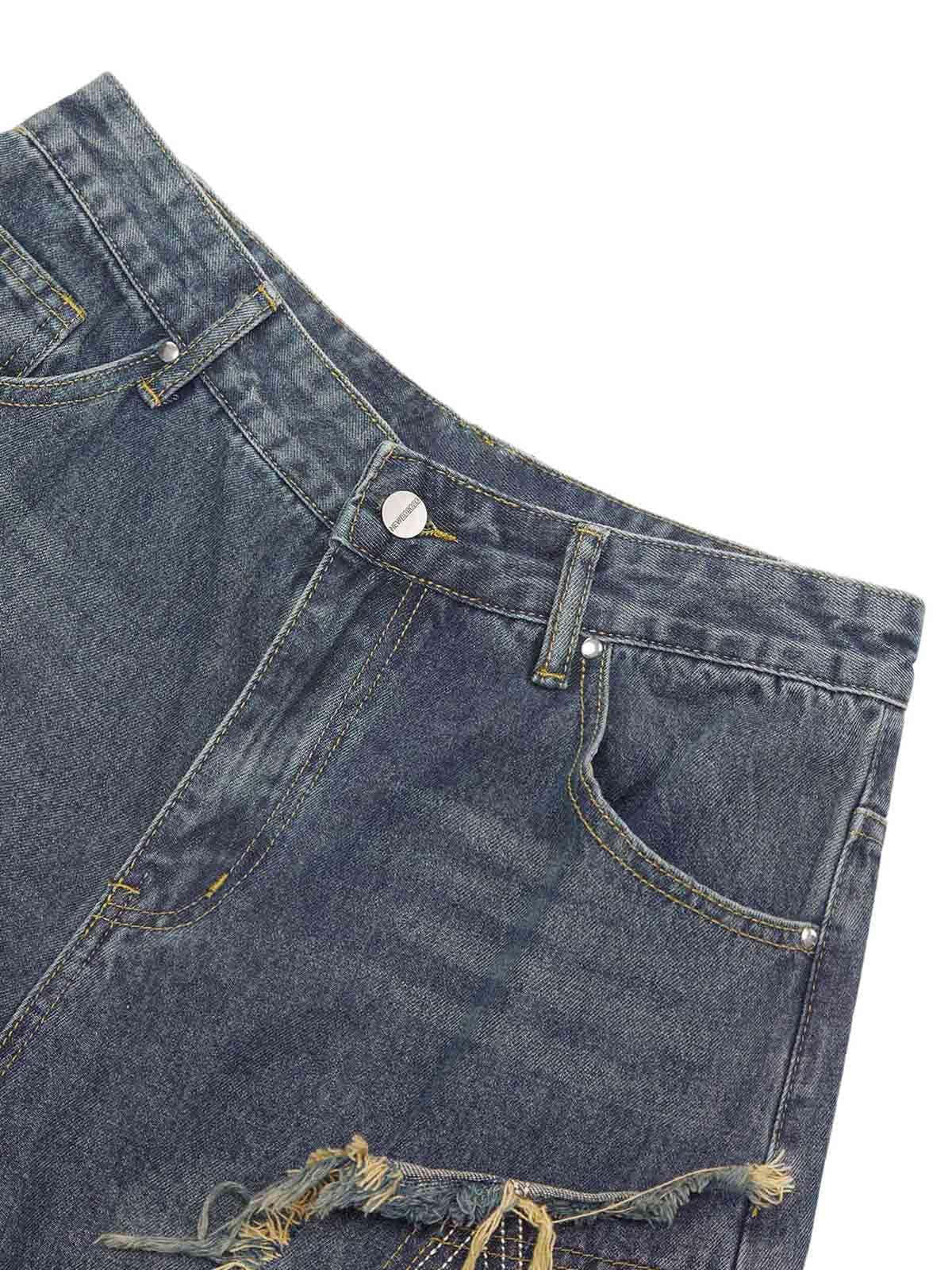 Concert Outfit Retro Stitching Diamonds Embroidery Shorts Concert Outfit Retro Stitching Diamonds Embroidery Shorts