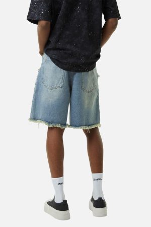 Concert Outfit Retro Stitching Diamonds Embroidery Shorts