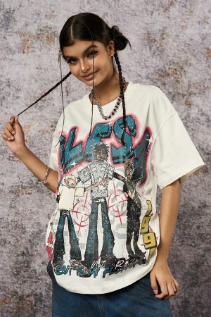 Concert Outfit Retro Street GLESA Graphic T-Shirt