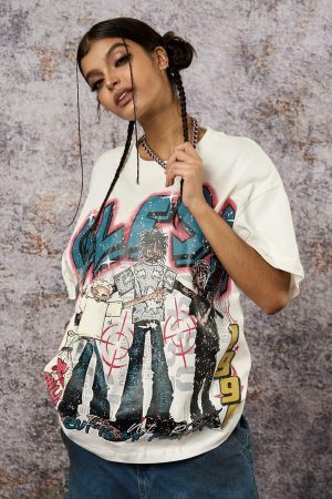 Concert Outfit Retro Street GLESA Graphic T-Shirt