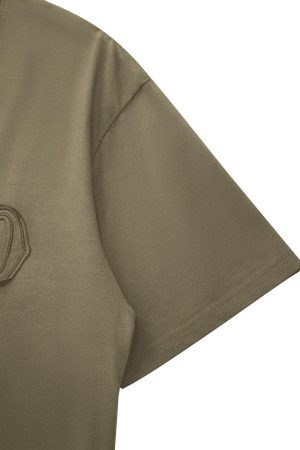 Concert Outfit Retro Street Gradient Star Embroidery Rap T-Shirt