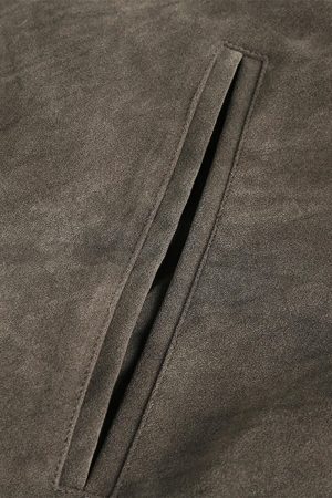 Concert Outfit Retro Suede Detroit Motorcycle Jacket