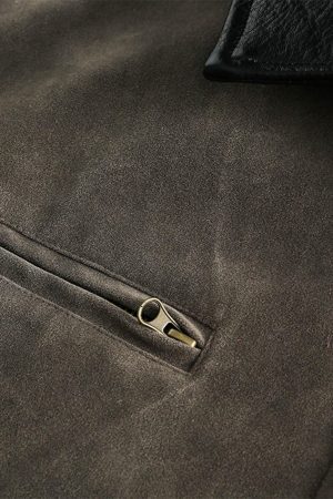 Concert Outfit Retro Suede Detroit Motorcycle Jacket