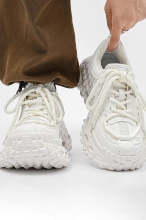 Concert Outfit Retro Tire Sole Chunky Sneakers