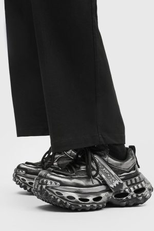Concert Outfit Retro Tire Sole Chunky Sneakers
