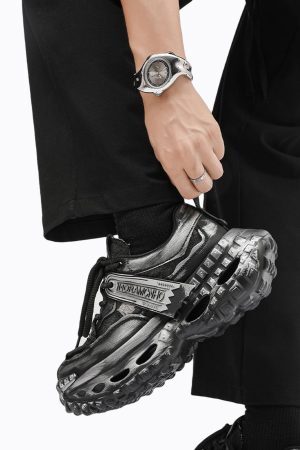 Concert Outfit Retro Tire Sole Chunky Sneakers