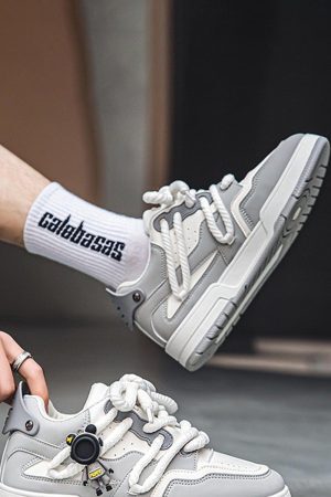 Concert Outfit Retro Twine Dirty Braid Board Shoes