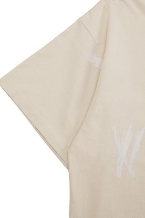 Concert Outfit Retro Washed Contrast Color Broken Letters T-Shirt