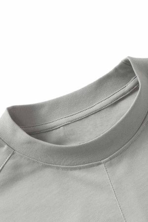 Concert Outfit Retro Washed Deconstruction Functional Pocket T-Shirt