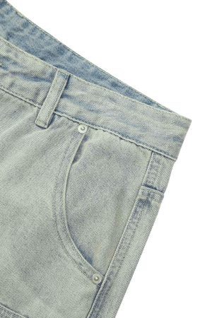 Concert Outfit Retro Washed Hip-Hop Shorts