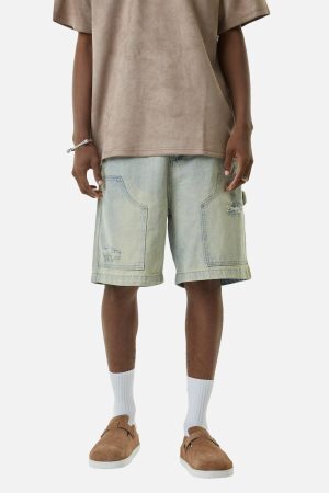 Concert Outfit Retro Washed Hip-Hop Shorts