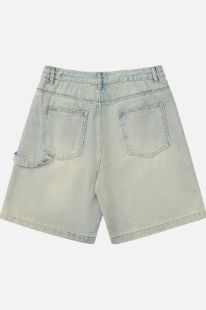 Concert Outfit Retro Washed Hip-Hop Shorts