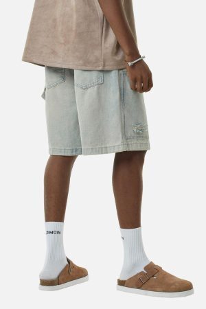 Concert Outfit Retro Washed Hip-Hop Shorts