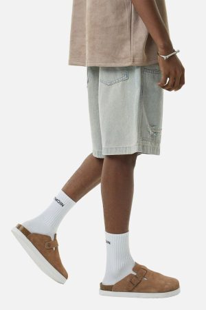 Concert Outfit Retro Washed Hip-Hop Shorts