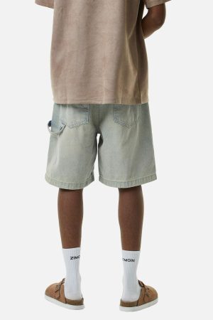 Concert Outfit Retro Washed Hip-Hop Shorts