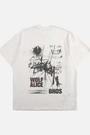 Concert Outfit Retro Washed Printed T-Shirt