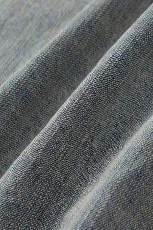 Concert Outfit Retro Washed Totem Denim Jacket