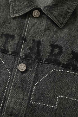 Concert Outfit Retro Wasteland Rivet Denim Vest