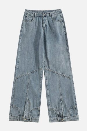 Concert Outfit Reverse Patchwork Jeans
