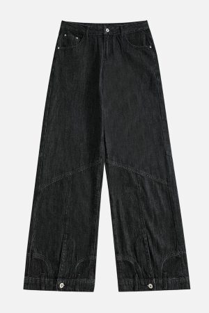 Concert Outfit Reverse Patchwork Jeans