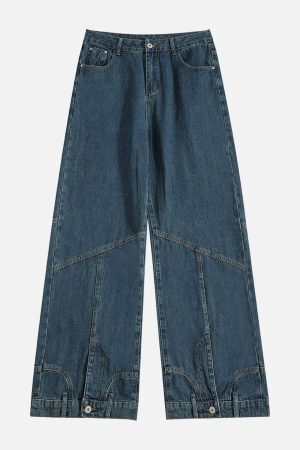 Concert Outfit Reverse Patchwork Jeans