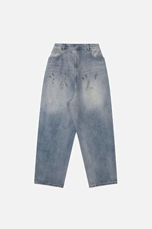 Concert Outfit Reverse Pocket Ripped Jeans