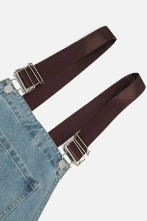 Concert Outfit Reverse Stitching Overalls Wide-Leg Denim Jeans