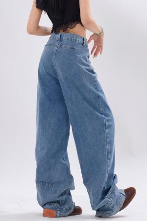 Concert Outfit Reverse Washed Loose Jeans