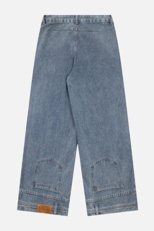 Concert Outfit Reverse Washed Loose Jeans