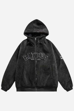 Concert Outfit Reversible Sherpa hoodie