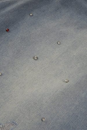 Concert Outfit Rhinestone Application Jorts