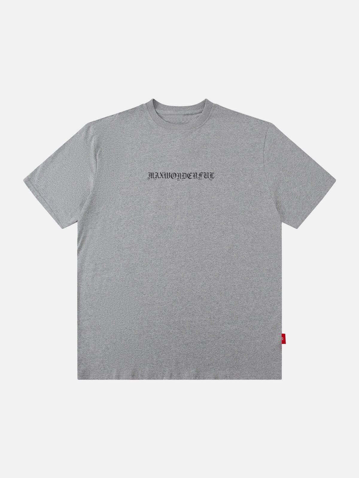 Concert Outfit Ring Shaped Gothic Letter Print Tee Concert Outfit Ring Shaped Gothic Letter Print Tee