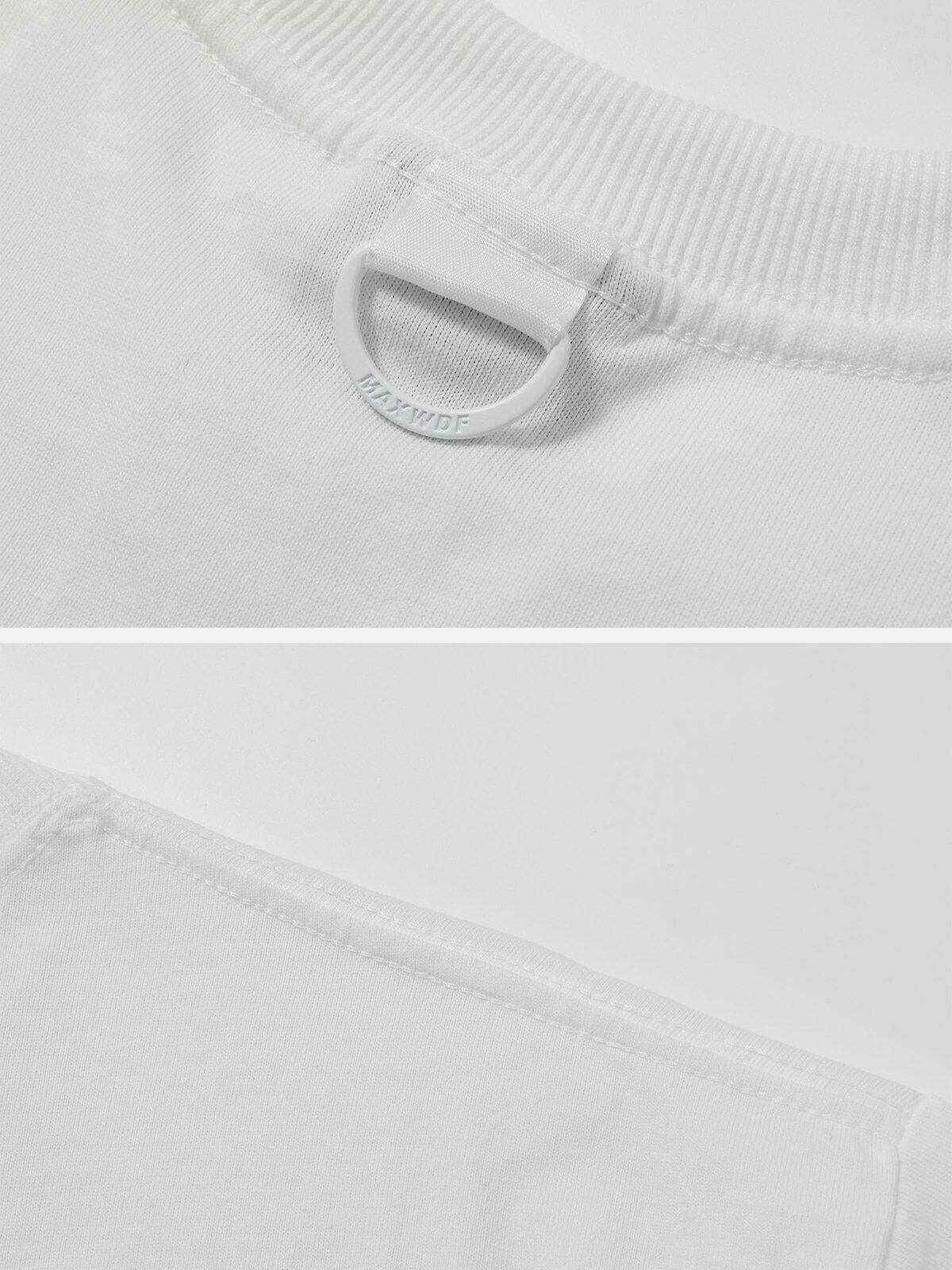 Concert Outfit Ring Shaped Gothic Letter Print Tee Concert Outfit Ring Shaped Gothic Letter Print Tee