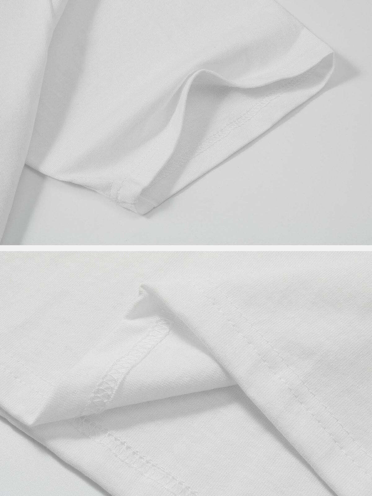 Concert Outfit Ring Shaped Gothic Letter Print Tee Concert Outfit Ring Shaped Gothic Letter Print Tee