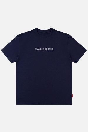 Concert Outfit Ring Shaped Gothic Letter Print Tee