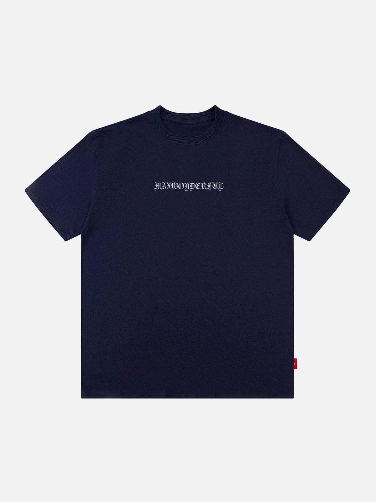 Concert Outfit Ring Shaped Gothic Letter Print Tee Concert Outfit Ring Shaped Gothic Letter Print Tee