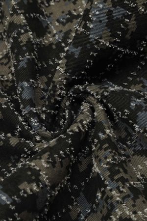 Concert Outfit Ripped Camouflage Multi-Pocket Cargo Pants