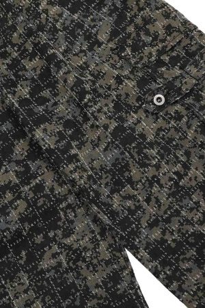 Concert Outfit Ripped Camouflage Multi-Pocket Cargo Pants