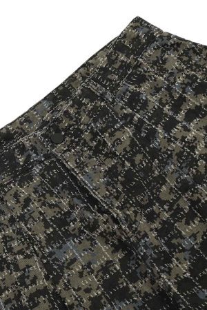 Concert Outfit Ripped Camouflage Multi-Pocket Cargo Pants