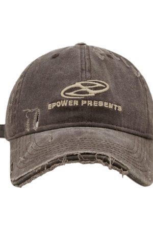 Concert Outfit Ripped Denim Baseball Cap