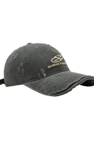 Concert Outfit Ripped Denim Baseball Cap