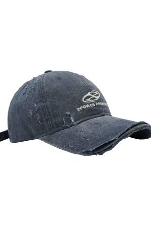 Concert Outfit Ripped Denim Baseball Cap