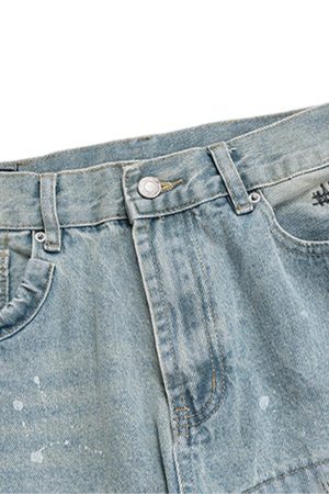 Concert Outfit Ripped Distressed Baggy Flare Jeans